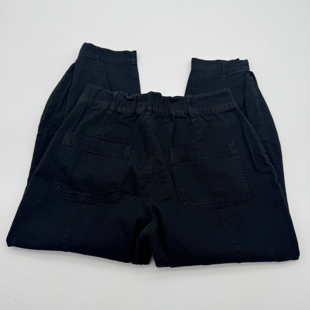 Garage Black Cotton Utility Balloon Pants High Waisted Barrel Leg Joggers M